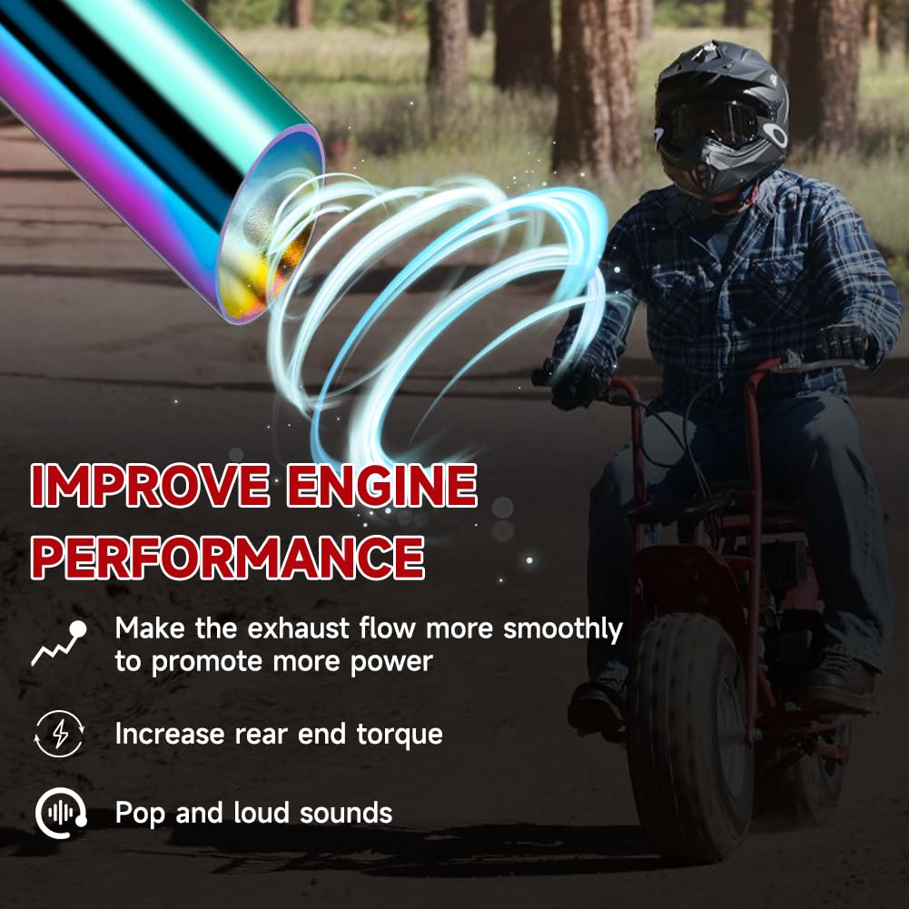 FVRITO exhaust pipe side profile displaying smooth bends for improved flow benefit