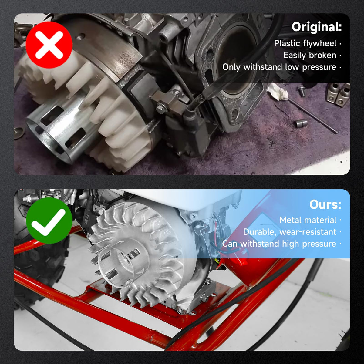 FVRITO kit key and spare spark plug included for reliable ignition backup