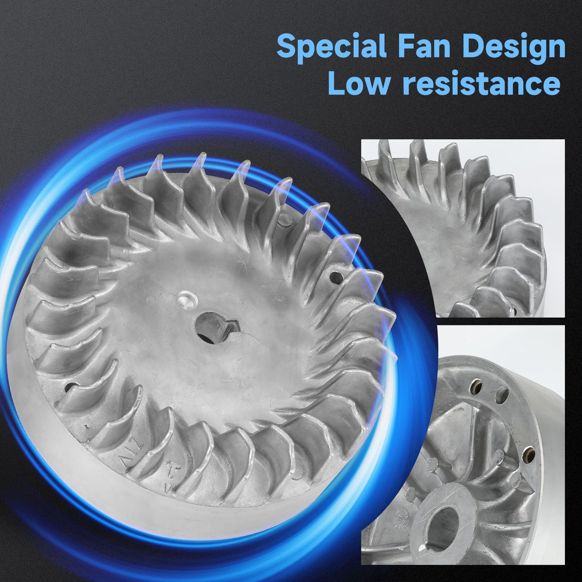 FVRITO flywheel beside stock wheel scale comparison for quicker acceleration
