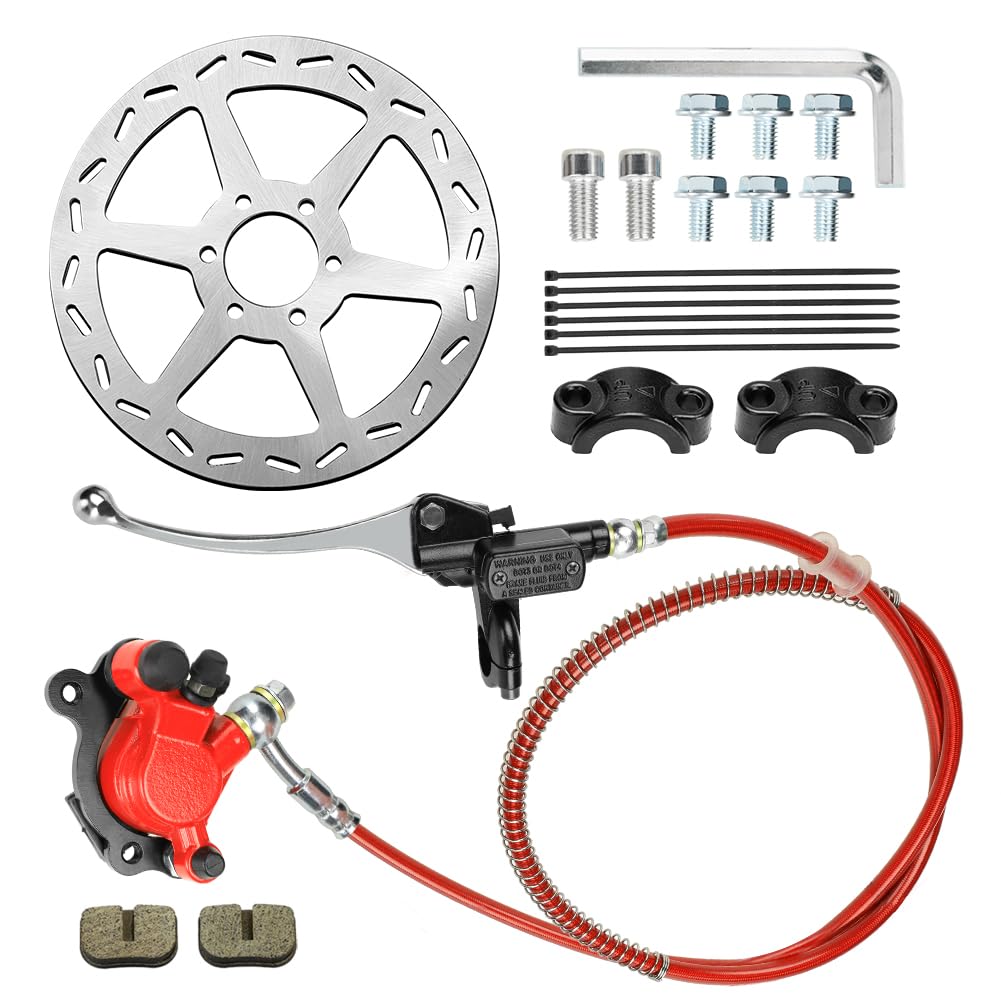 FVRITO complete brake assembly front view showing compact kit and easy upgrade benefit