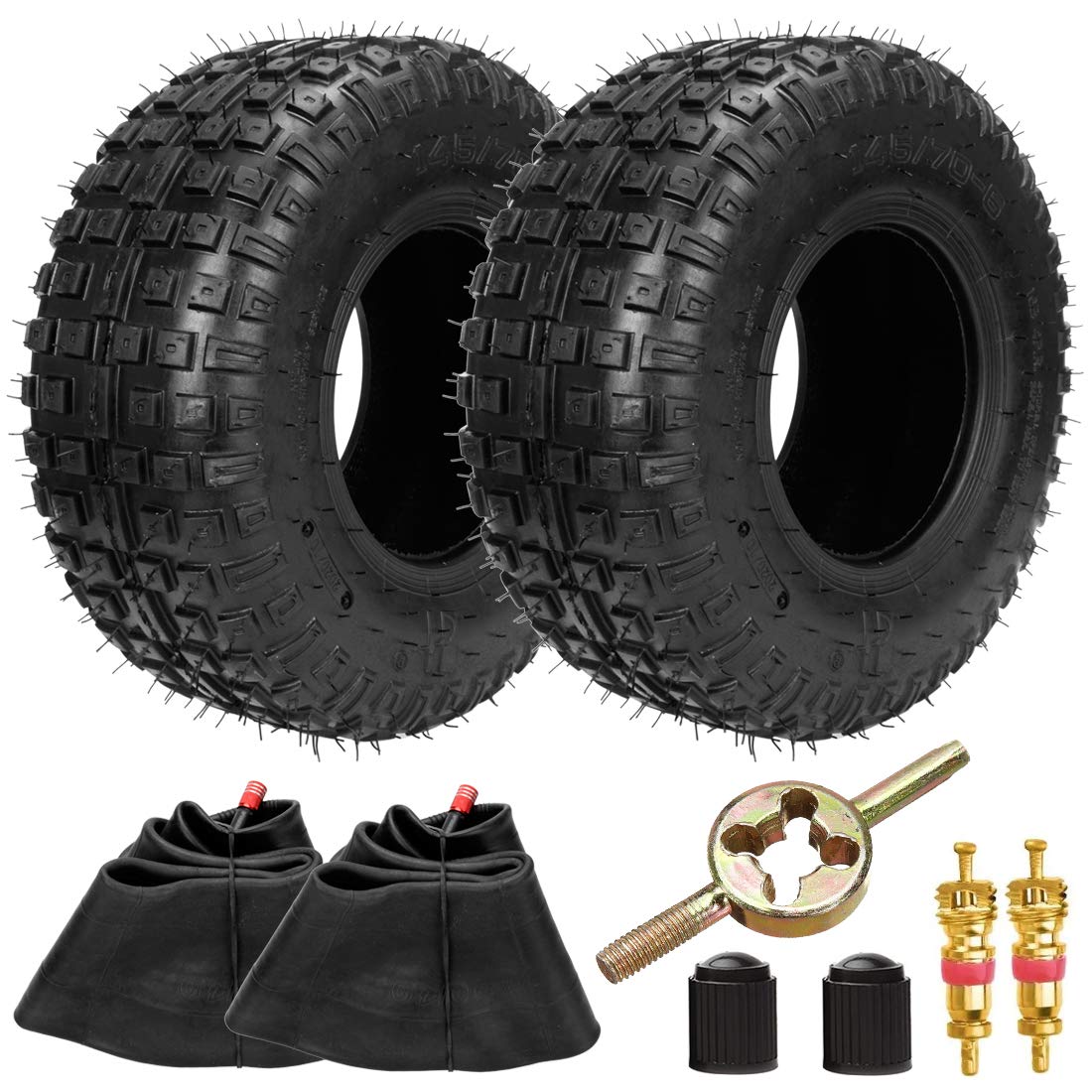 FVRITO front tire profile showing knobby tread and durable sidewall benefit
