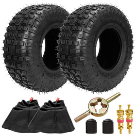 FVRITO front tire profile showing knobby tread and durable sidewall benefit