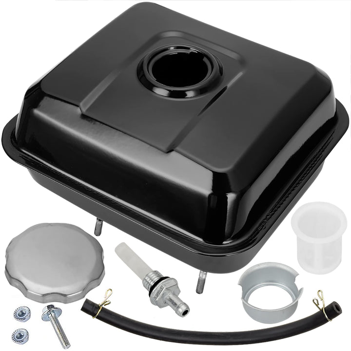 FVRITO front view of metal fuel tank showing shape and fit benefit