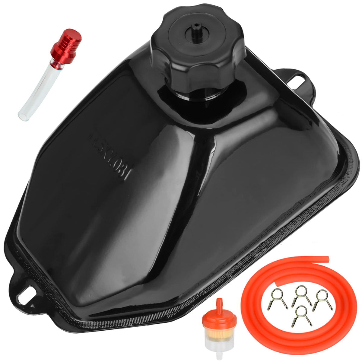 FVRITO front view gas tank showing compact shape and reliable fit