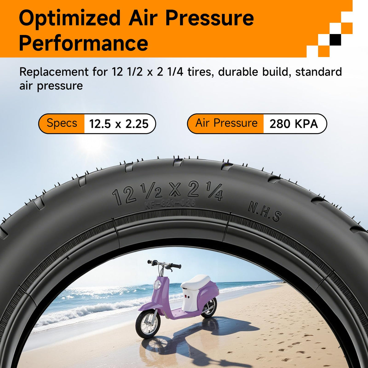 FVRITO inner tube with TR13 valve stem offering secure airtight seal