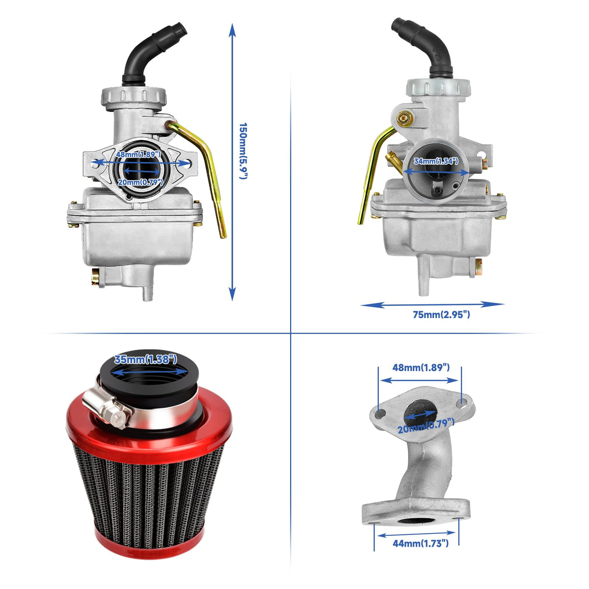 FVRITO carburetor installed on ATV demonstrating improved throttle response