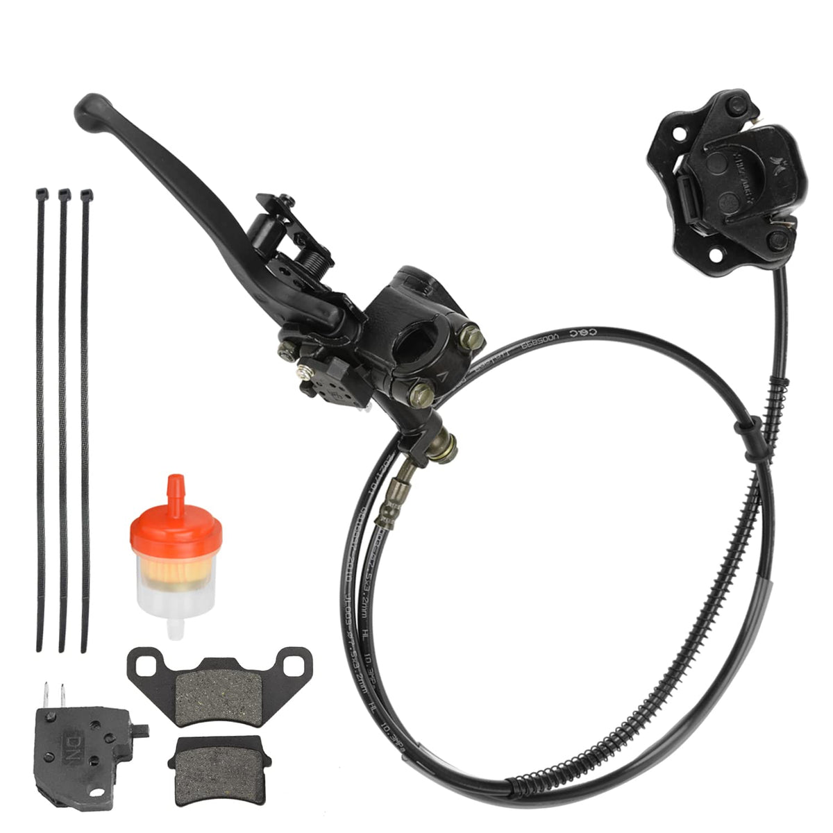 FVRITO left brake assembly front view showing compact fit and improved control
