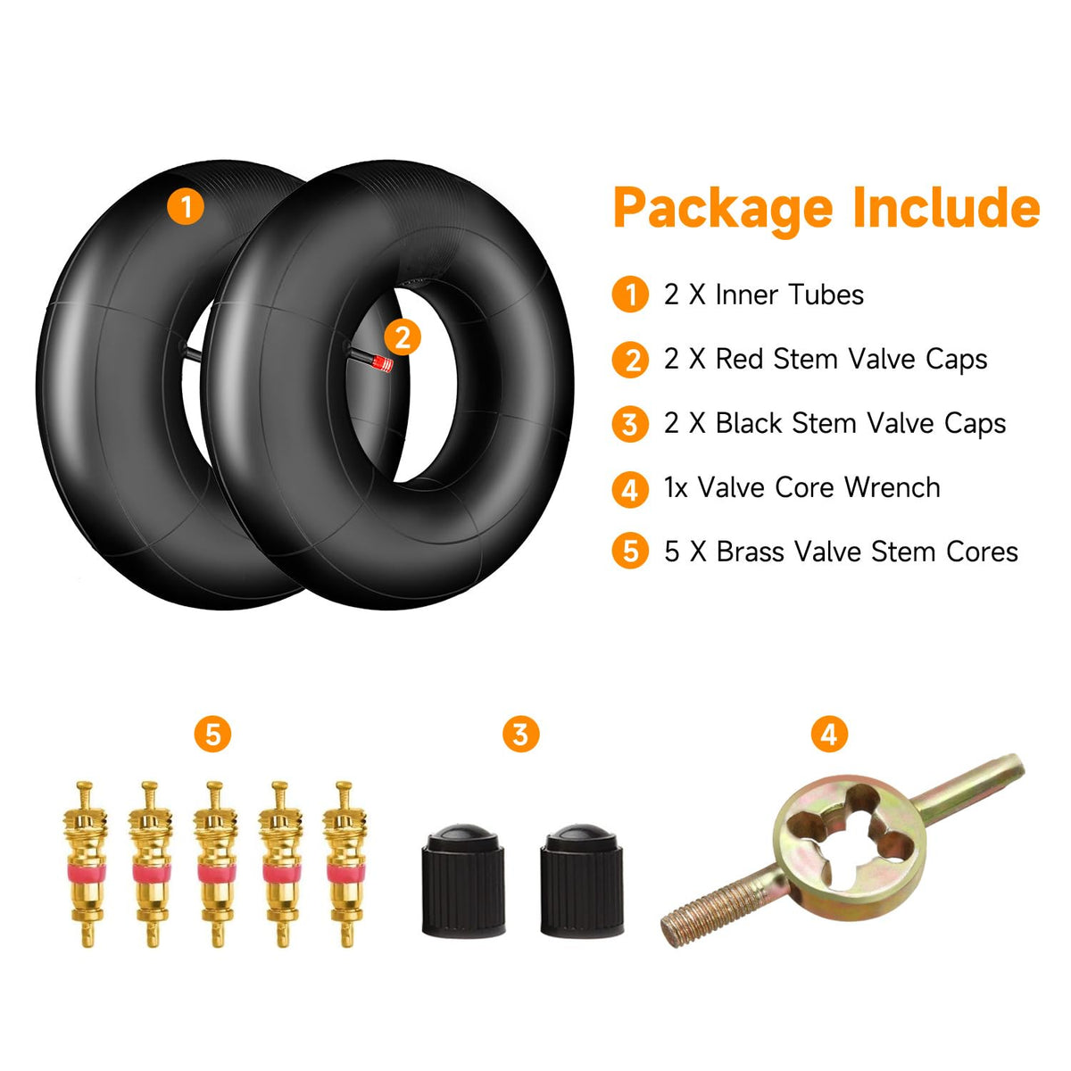 FVRITO inner tube fitted on a garden cart illustrating dependable utility performance