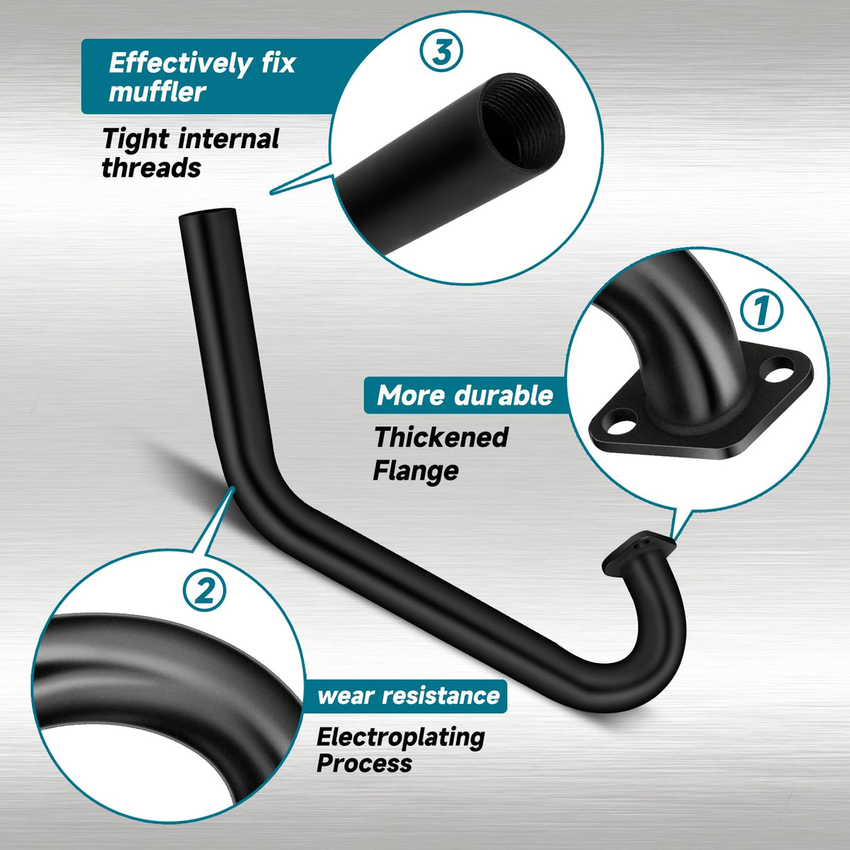 FVRITO muffler installed on mini-bike demonstrating cleaner under-seat routing