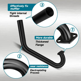 FVRITO muffler installed on mini-bike demonstrating cleaner under-seat routing