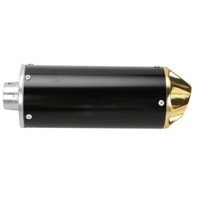 FVRITO muffler side profile displaying streamlined shape and sound benefit