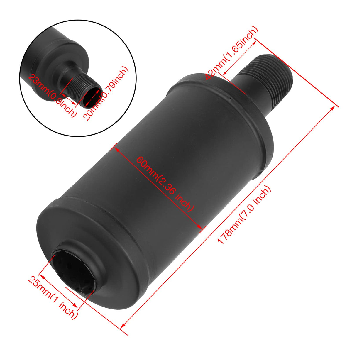 FVRITO threaded connector detail demonstrating correct fitment for engines