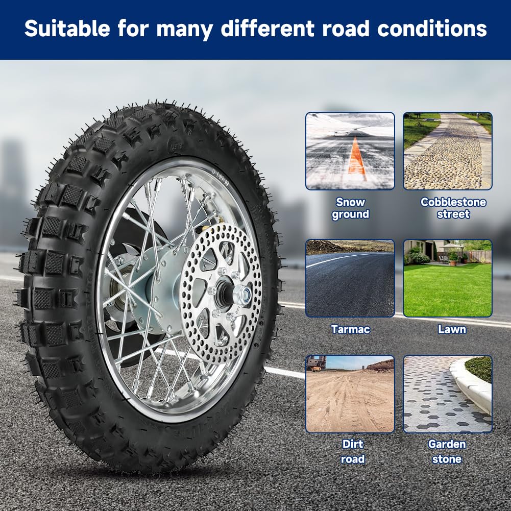 FVRITO rim spoke and hub detail showing durable construction and shock absorption