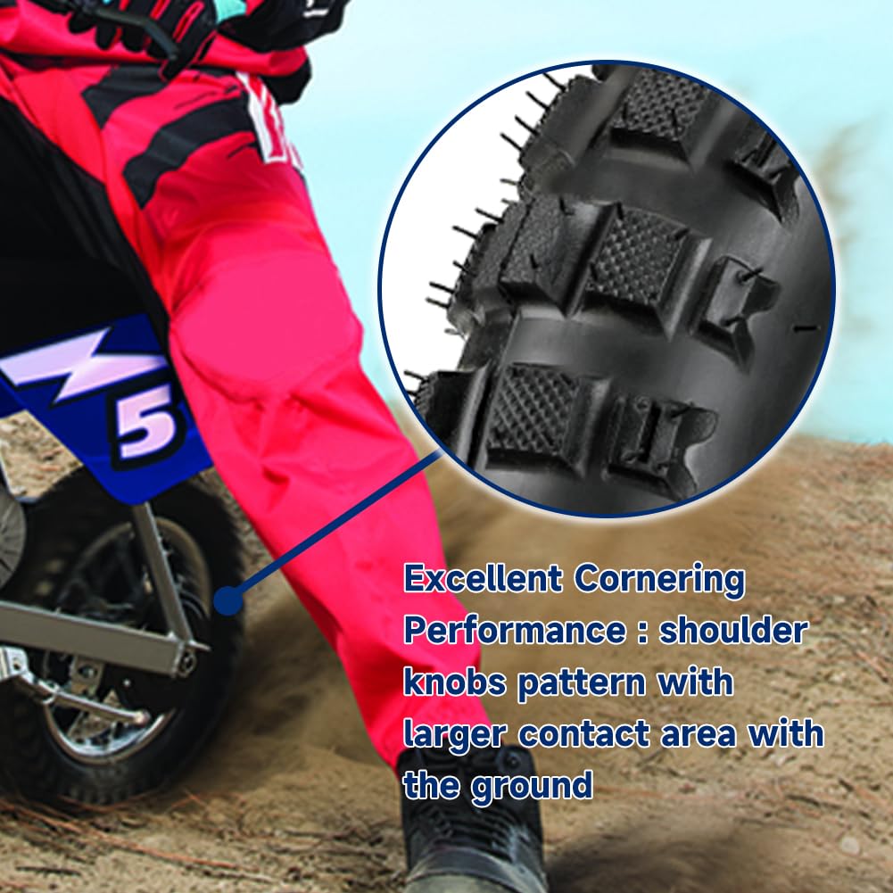 FVRITO tire next to ruler showing 2.50-10 scale for size confirmation