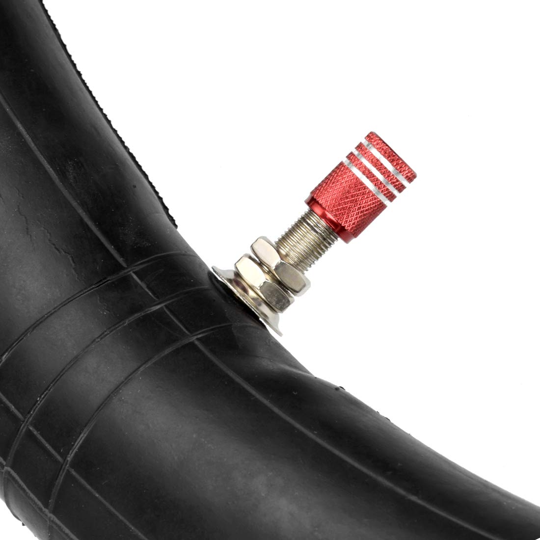 FVRITO inner tube flat lay with valve cores and wrench, complete repair kit ready