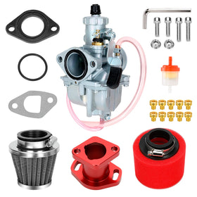 FVRITO VM22 carburetor front view showing precise machining and improved airflow