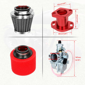 FVRITO VM22 top view of throttle bore that increases air volume for smoother throttle