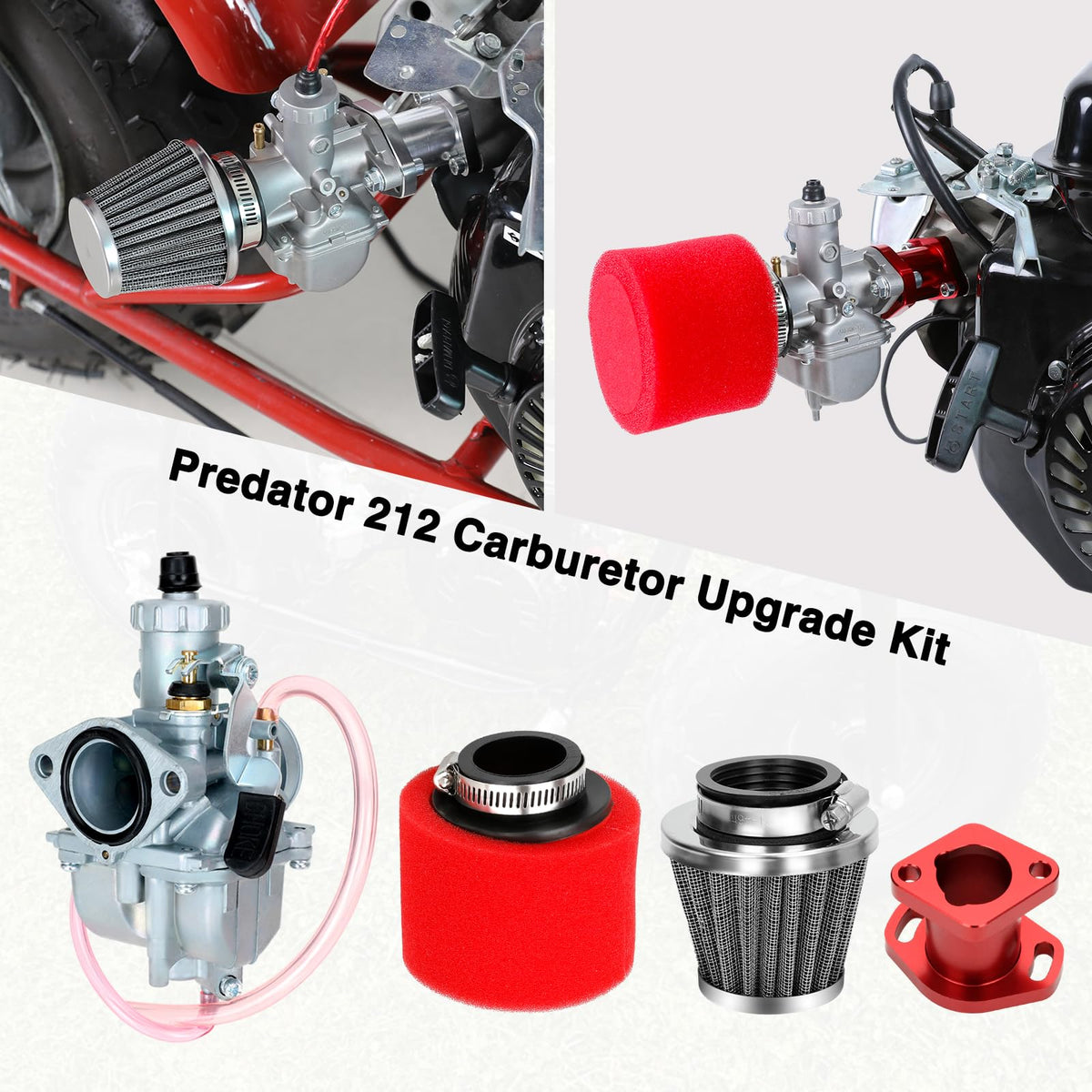 FVRITO VM22 mounted on Predator 212 engine illustrating direct replacement benefit