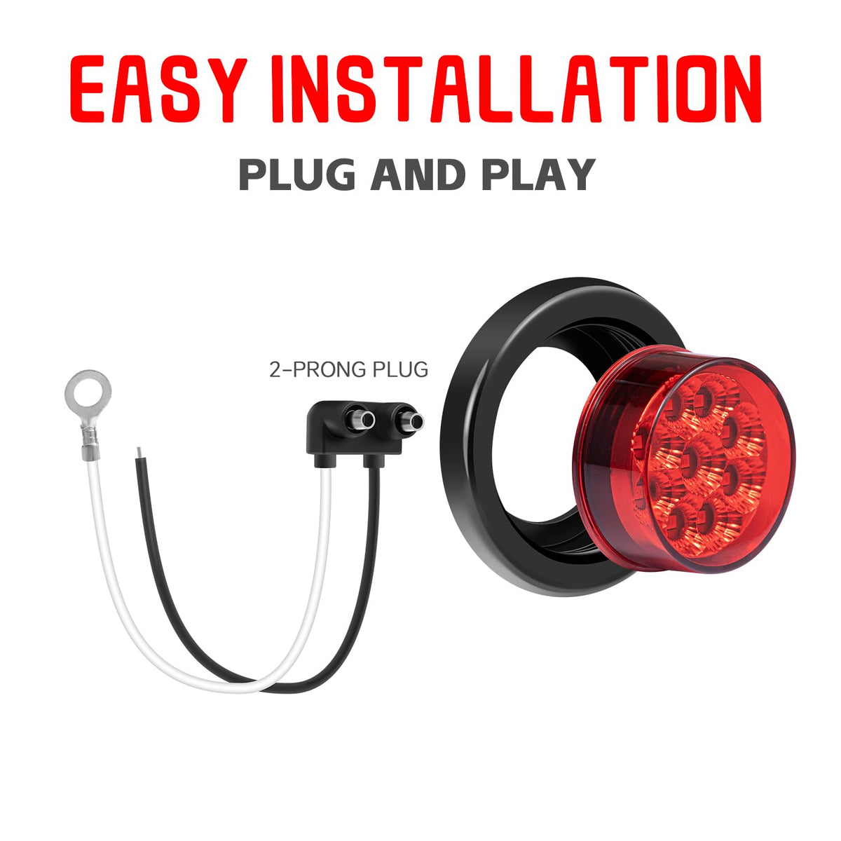 FXC wiring pigtail and two-prong plug enabling quick connection