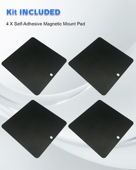 FYWZ all four mount pads laid out to show kit contents and versatile placement options