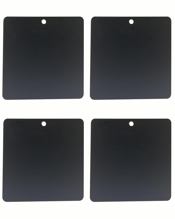 FYWZ front view of four steel adhesive magnetic mount pads showing compact kit and benefits