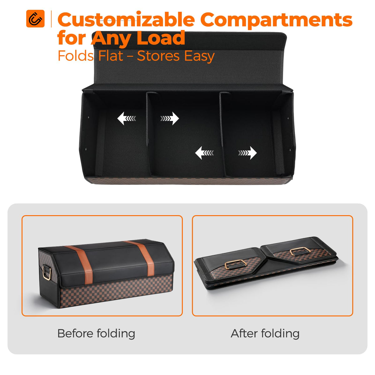 Fyzeoty divider detail showing customizable compartments benefit