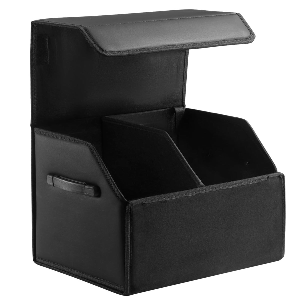 Fyzeoty front view organizer showing tidy storage and durable finish