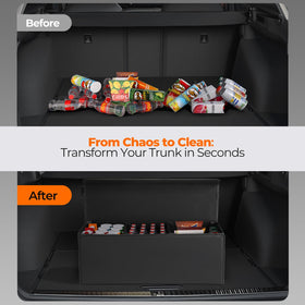 Fyzeoty positioned in SUV lifestyle scene keeping cargo tidy