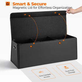 Fyzeoty interior dividers detail showing customizable organization