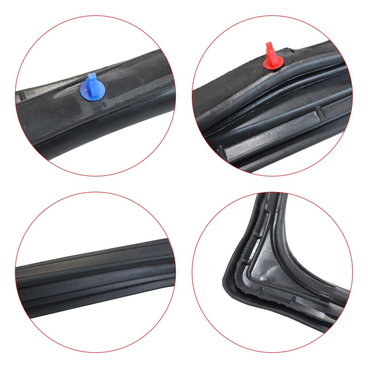 FZJDSD door seal end cap detail highlighting mounting point for secure attachment