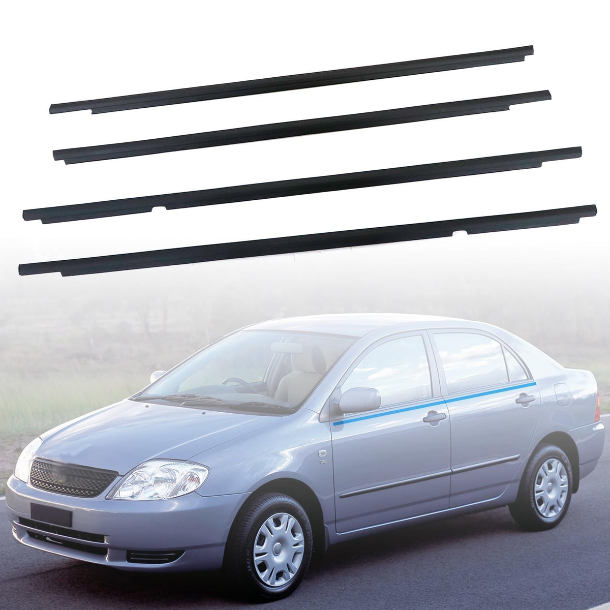 FZJDSD front view of four-piece seal kit showing complete replacement set and fit benefit