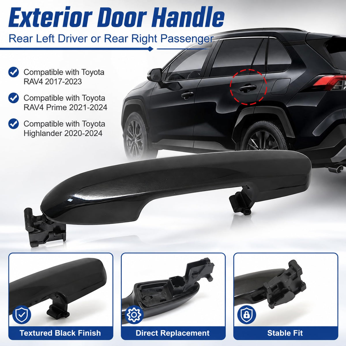 FZJDSD handle side profile close-up highlighting OEM alignment