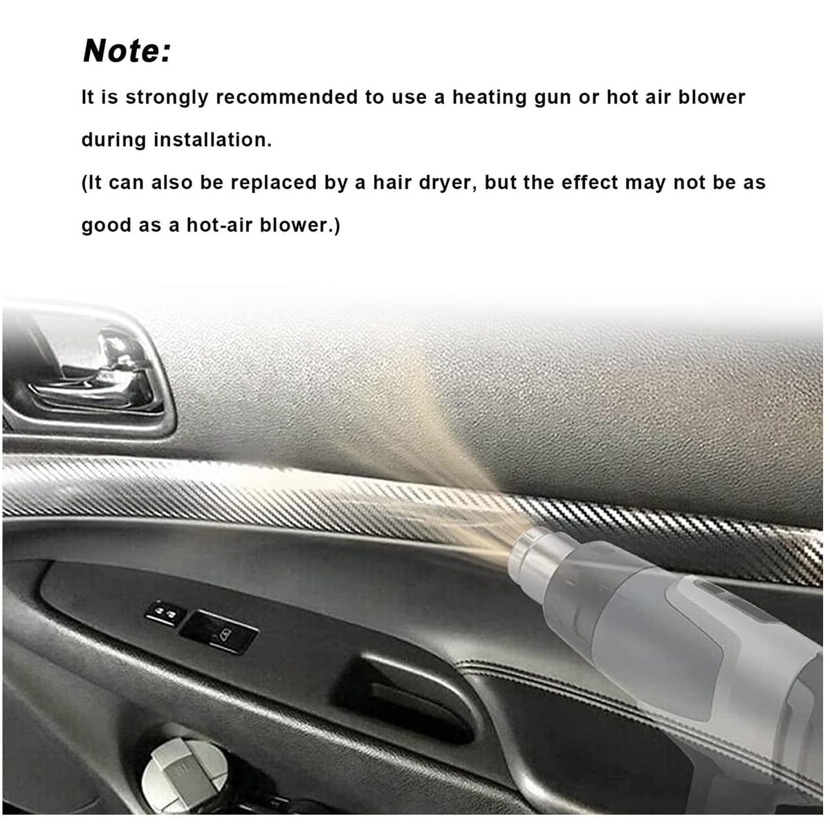 FZJDSD hair dryer and squeegee used to smooth decals reliably