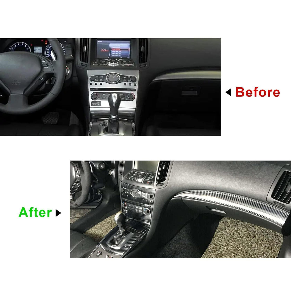 FZJDSD installed on car interior enhancing trim appearance