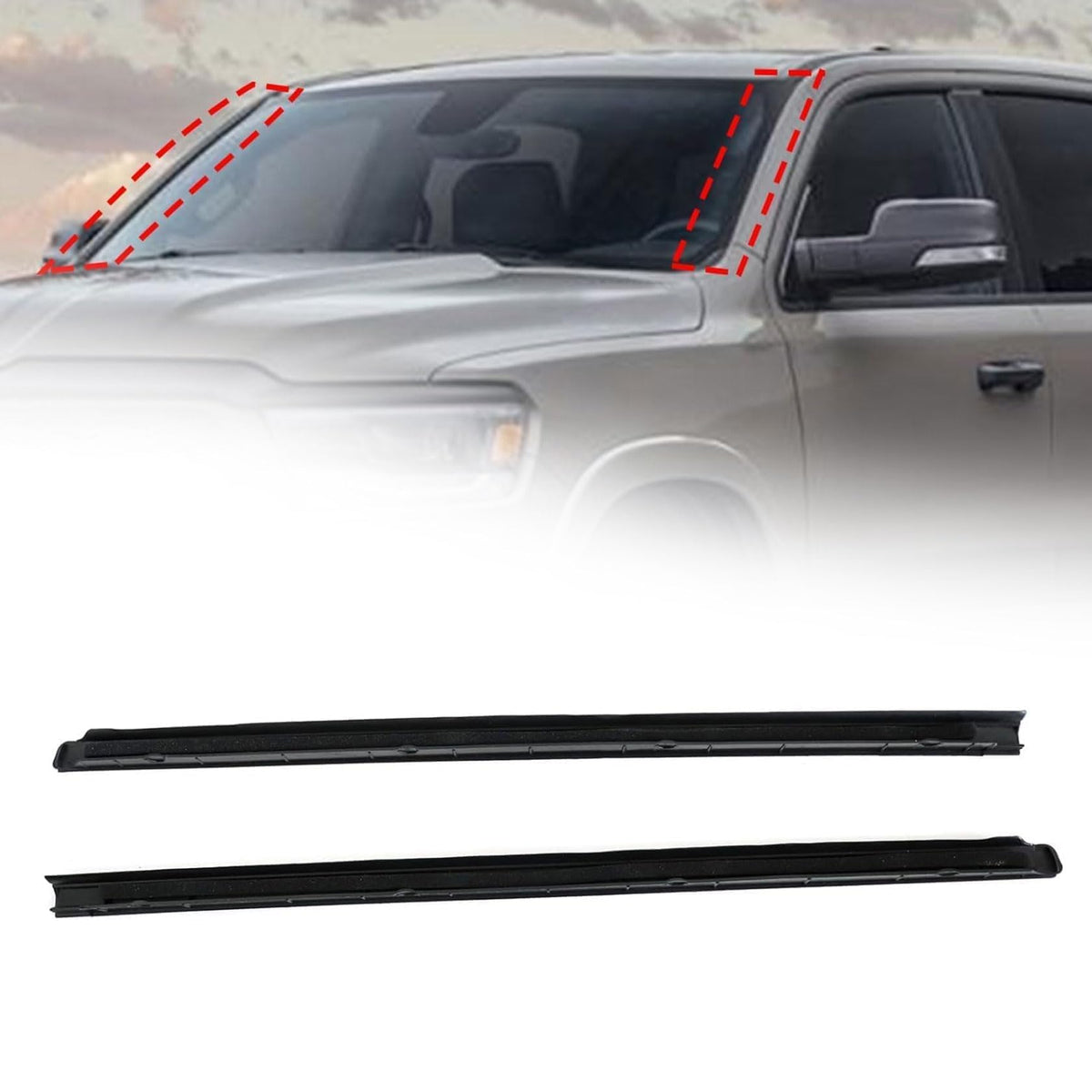 FZJDSD front packaging pair showing replacement moldings and part numbers