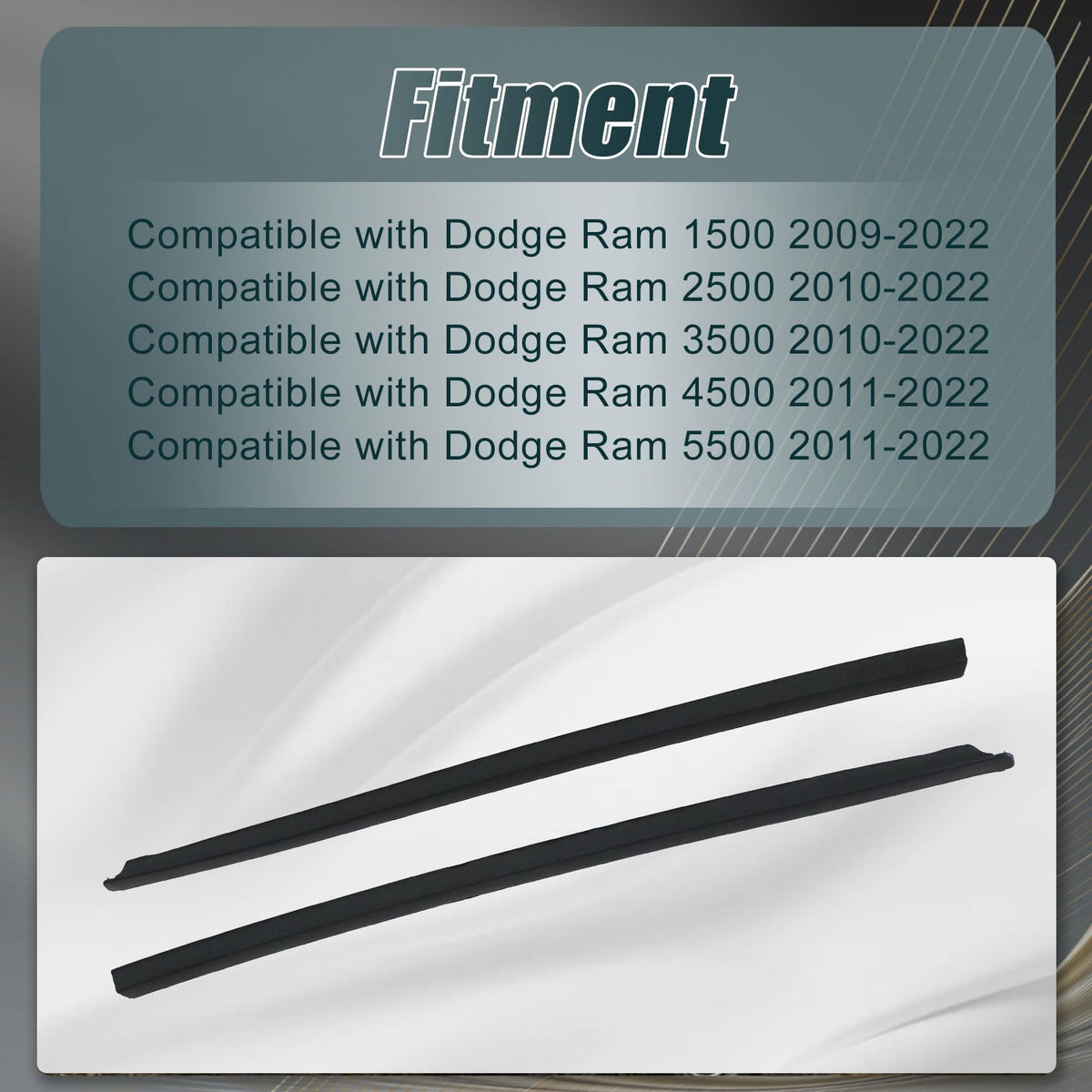 FZJDSD molding installed on Dodge Ram demonstrating improved fit and finish