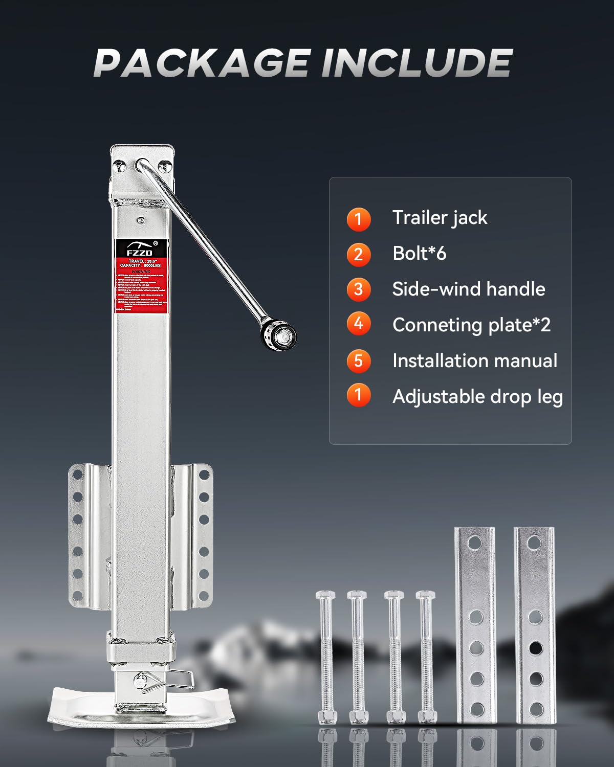 FZZD mounted on boat trailer in dock environment enabling safe hitching
