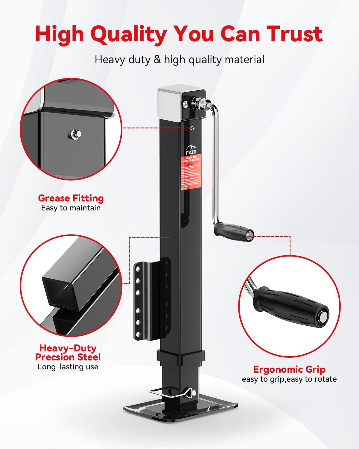 FZZD base plate and installation bolts highlighting secure mounting hardware