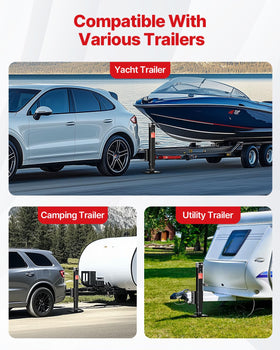 FZZD trailer jack on boat trailer ready at a launch ramp for convenience