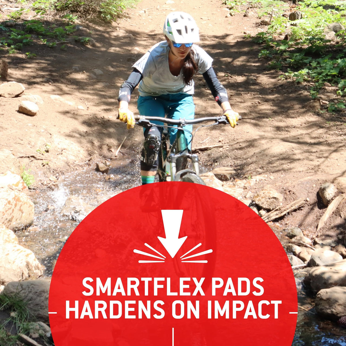 G-Form Pro-X3 in use on a mountain bike ride for confident protection