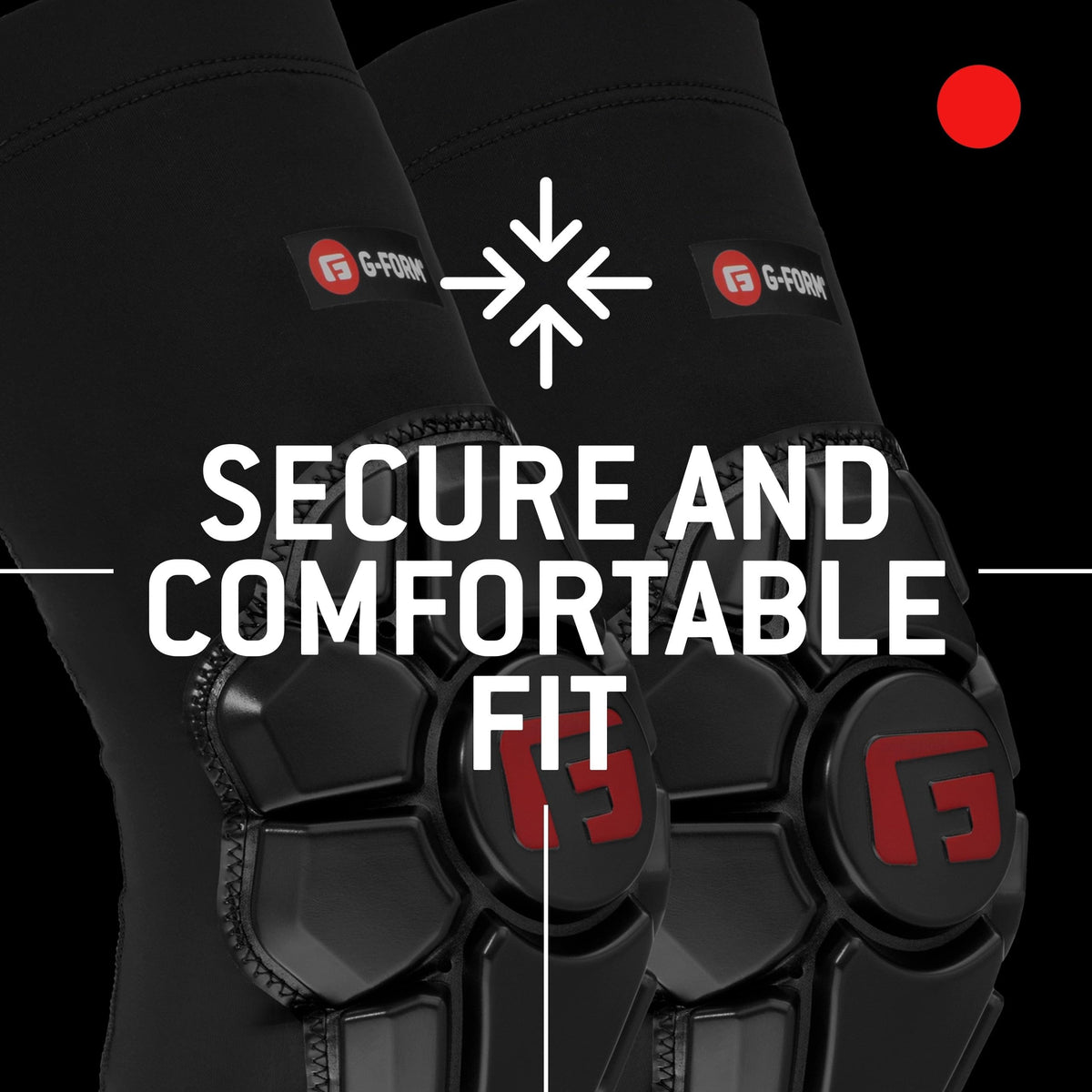 G-Form Pro-X3 scale on arm showing coverage and low-profile size