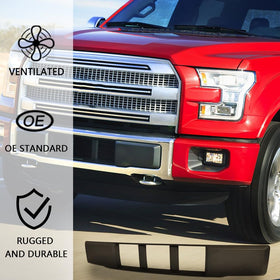G-PLUS lower grill mounted on F150 bumper demonstrating accurate fit