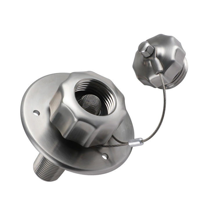 G-Sunny front inlet mounted showing stainless-steel durability benefit