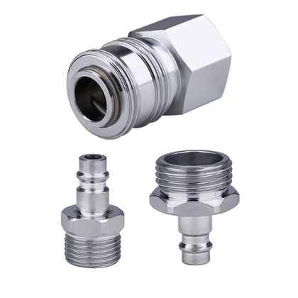 G-Sunny chrome connector front view showing sturdy design and easy grip benefit