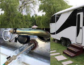 G-Sunny wand in use flushing an RV water heater to remove sediment benefit
