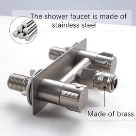 G-Sunny metal double knobs close-up for easy-turn temperature and flow control