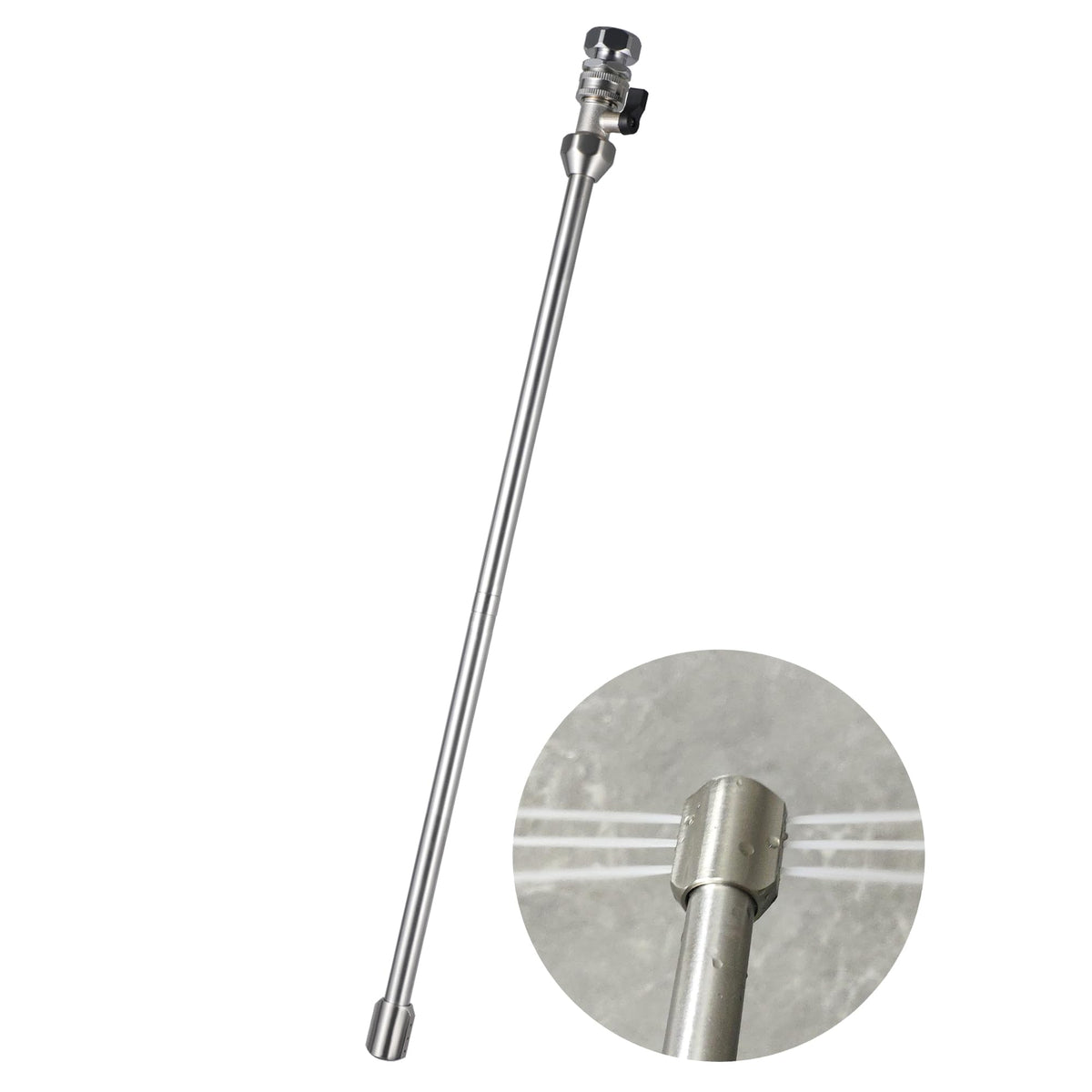 G-Sunny front view of wand kit showing durable metal construction and shutoff valve benefit