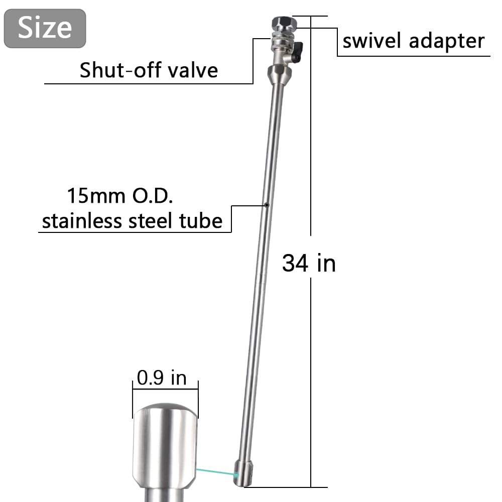 G-Sunny wand in use cleaning RV black tank showing improved sensor performance benefit
