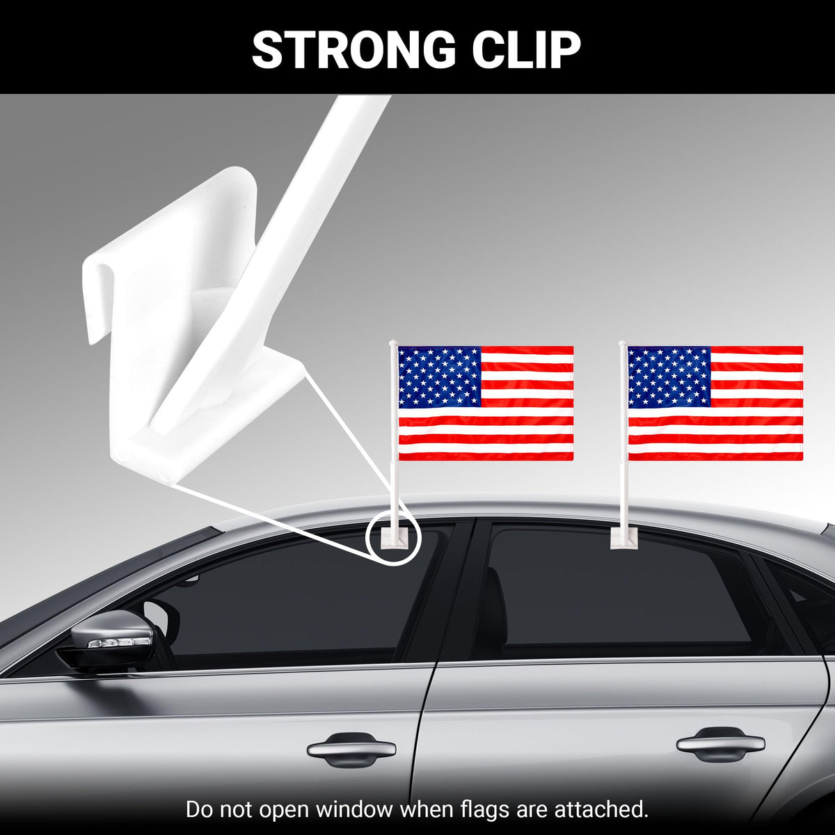 G128 handheld flag at parade showing easy carry and visible support benefit