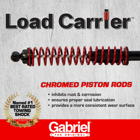 Gabriel Load Carrier chromed piston closeup resisting corrosion